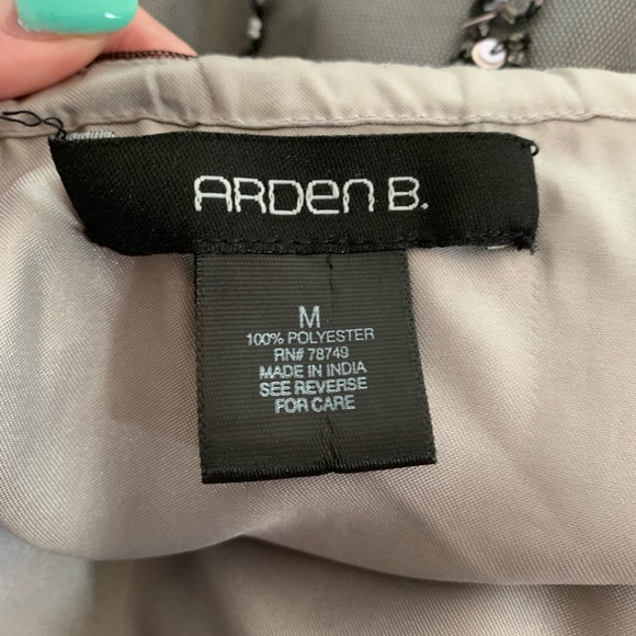 Gray Beaded Formal Halter Dress ✨ - Picture 4 of 5